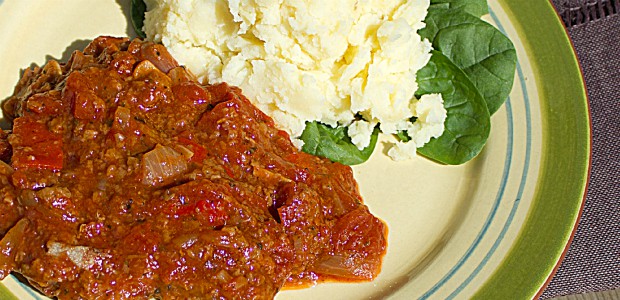 Swiss Steak Braised Cube Steak In Stewed Tomatoes