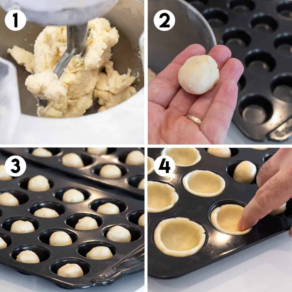 Step by step photos for how to make cream cheese pastry crust