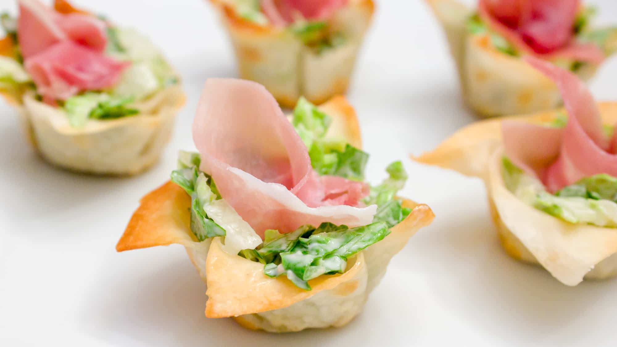 Caesar Salad Wonton Cups - Hezzi-D's Books and Cooks