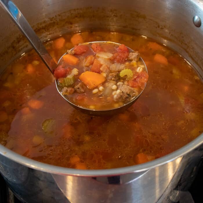 Homemade Beef Barley Soup - easy recipe - The Black Peppercorn