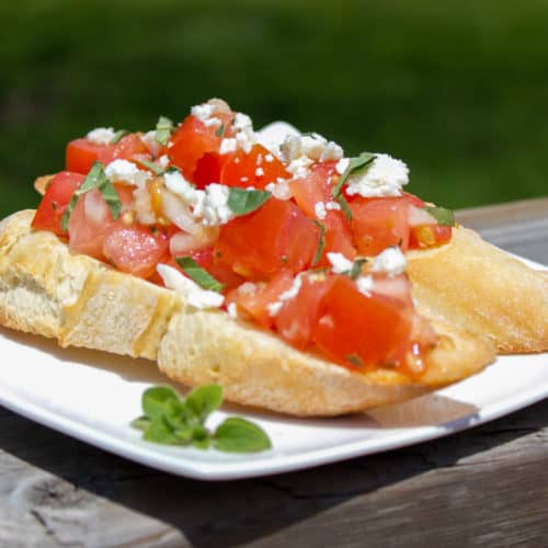 Classic Bruschetta with Tomato and Feta