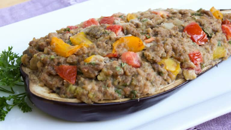 Stuffed Eggplant - Oven Baked Recipe - The Black Peppercorn