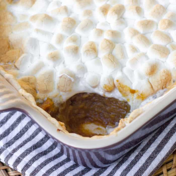 Pumpkin Pie Casserole Recipe - with marshmallows and pie filling