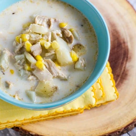 Corn and Potato Chowder Recipe - with bacon and cheddar