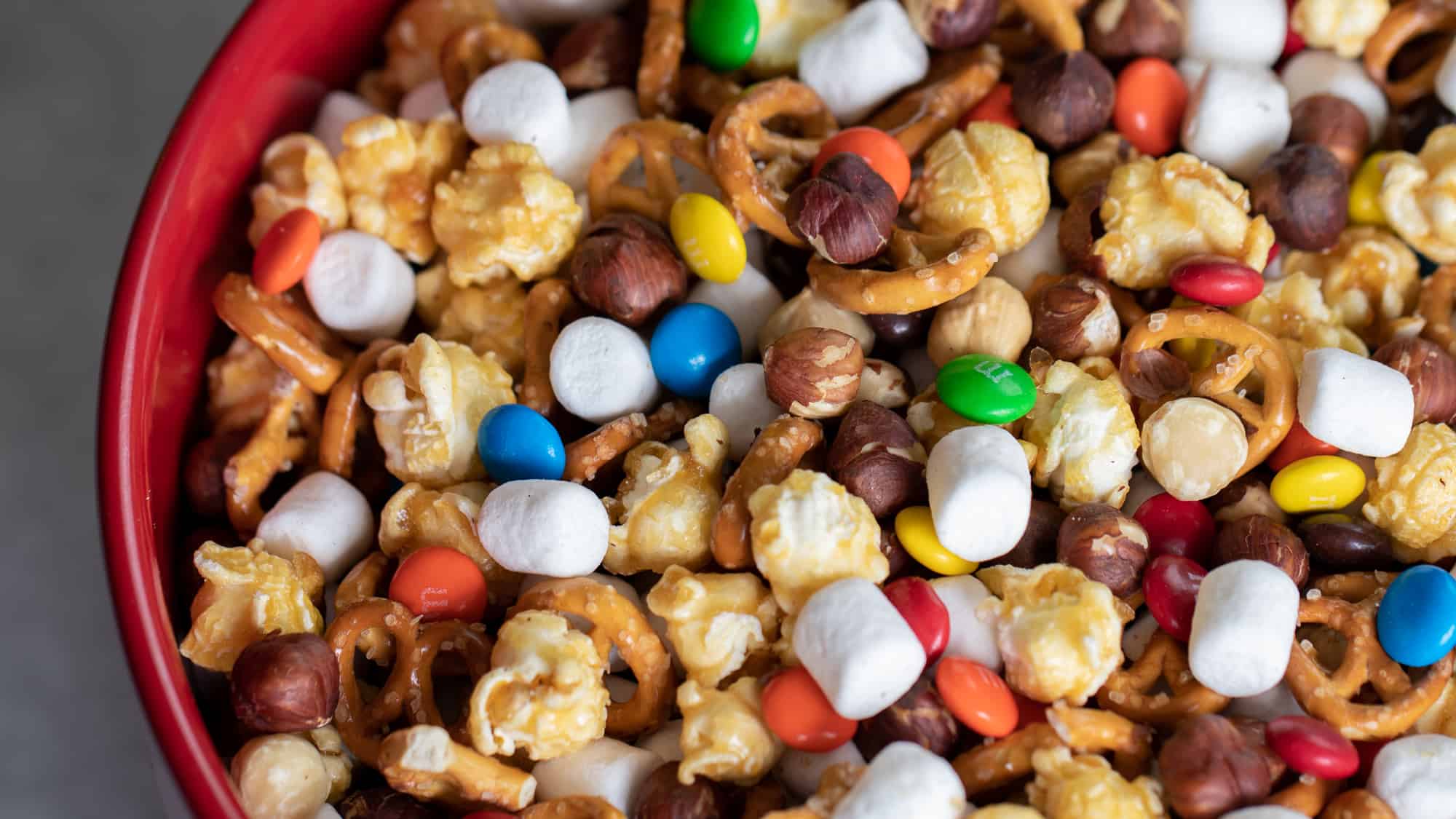 Sweet and Salty M&M Snack Mix Recipe