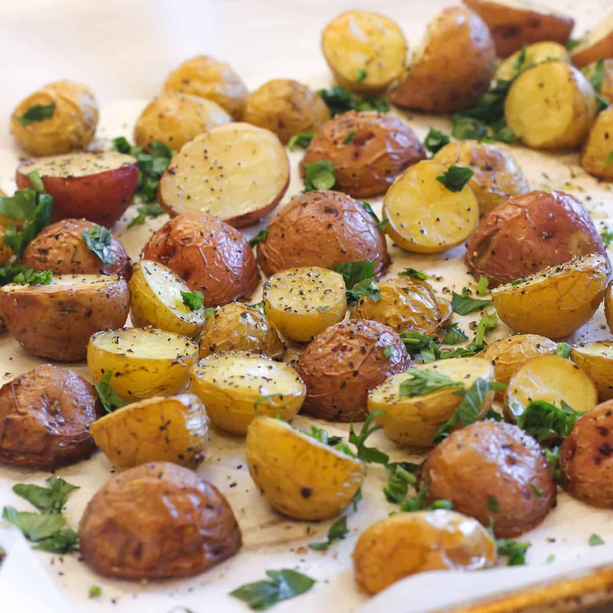 Oven Roasted Baby Potatoes (One Pan)
