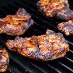 Chops on a grill