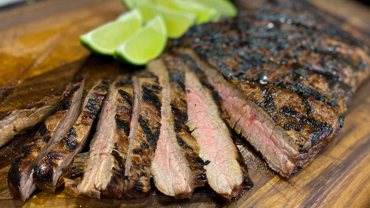 Grilled Flank Steak - Sear Marks