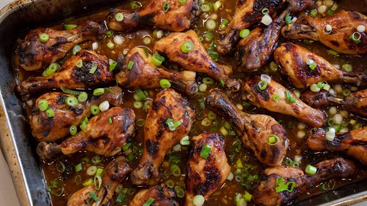 Baked Chicken Drumsticks with Honey Garlic Sauce Recipe