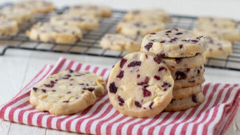 White Chocolate Cranberry Shortbread Cookies - The Black Peppercorn