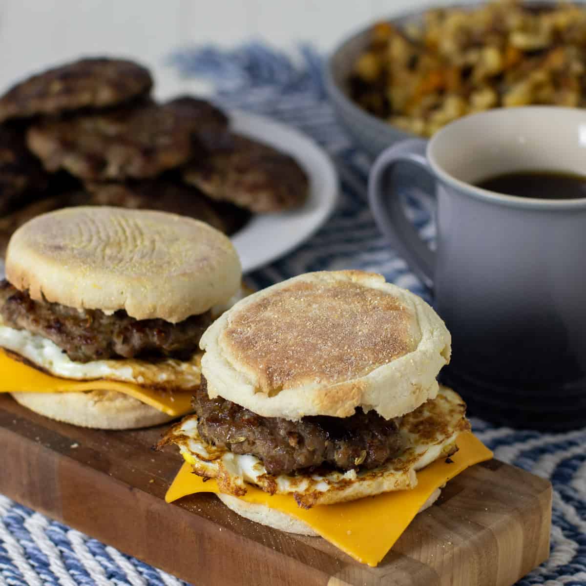 Sausage and Egg Breakfast Sandwich - The Black Peppercorn