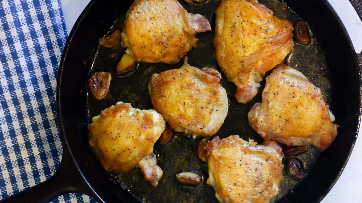 Cast Iron Skillet Chicken Thighs – Steph Gaudreau