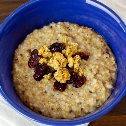 Pressure Cooker Steel Cut Oats and Red River Cereal Recipe