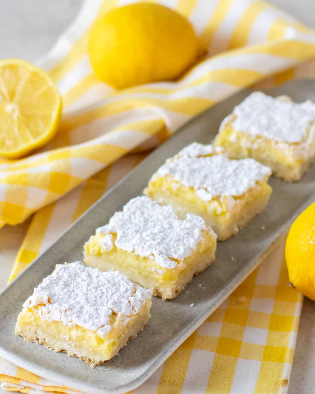 Overhead picture of lemon squares.